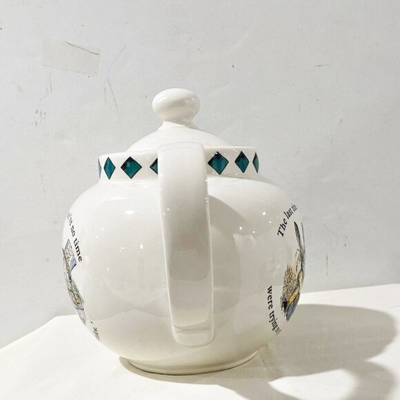 Poole Pottery Mad Hatters Tea Party Teapot Alice In Wonderland England - Picture 5 of 15